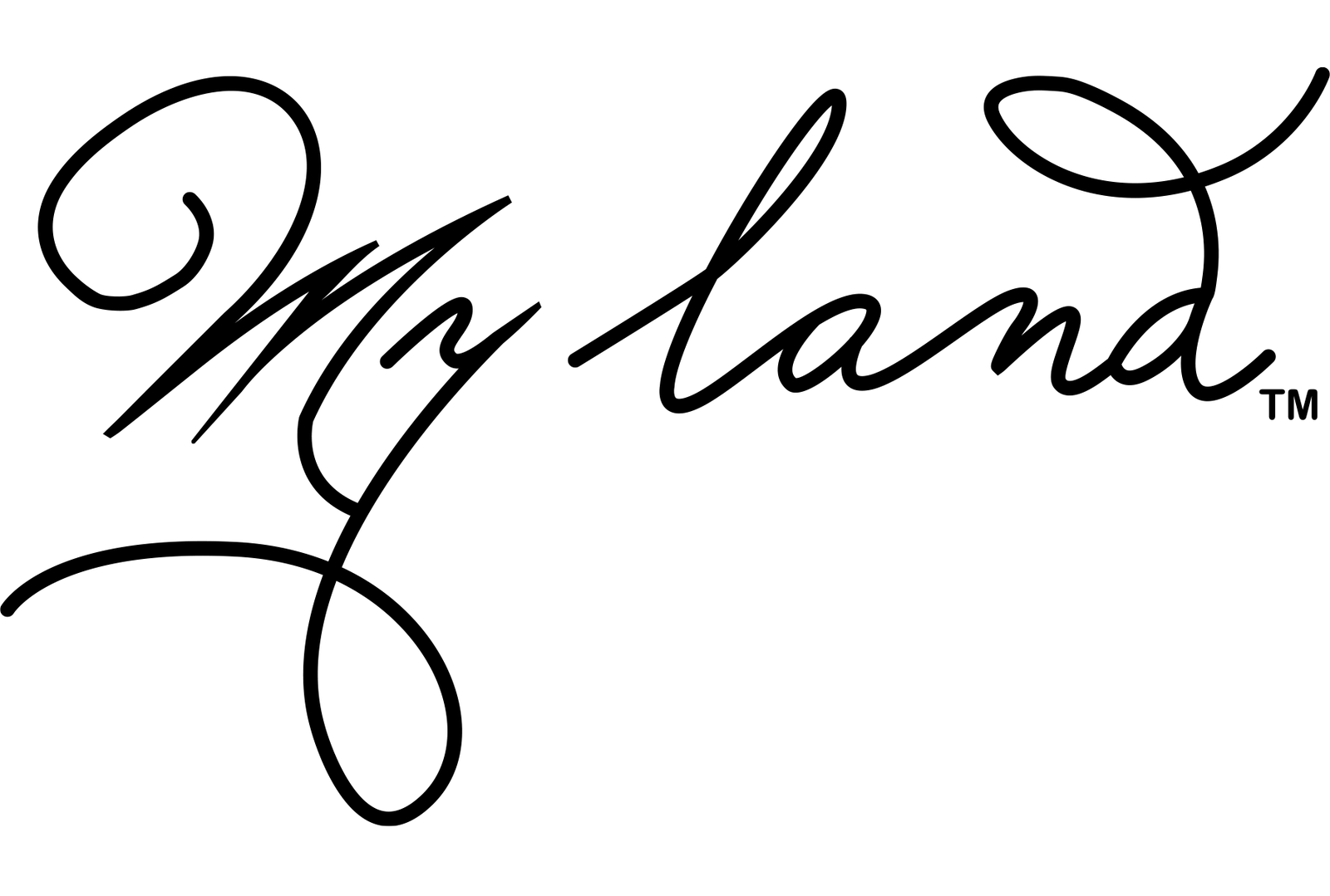 My land Brand logo handwritten