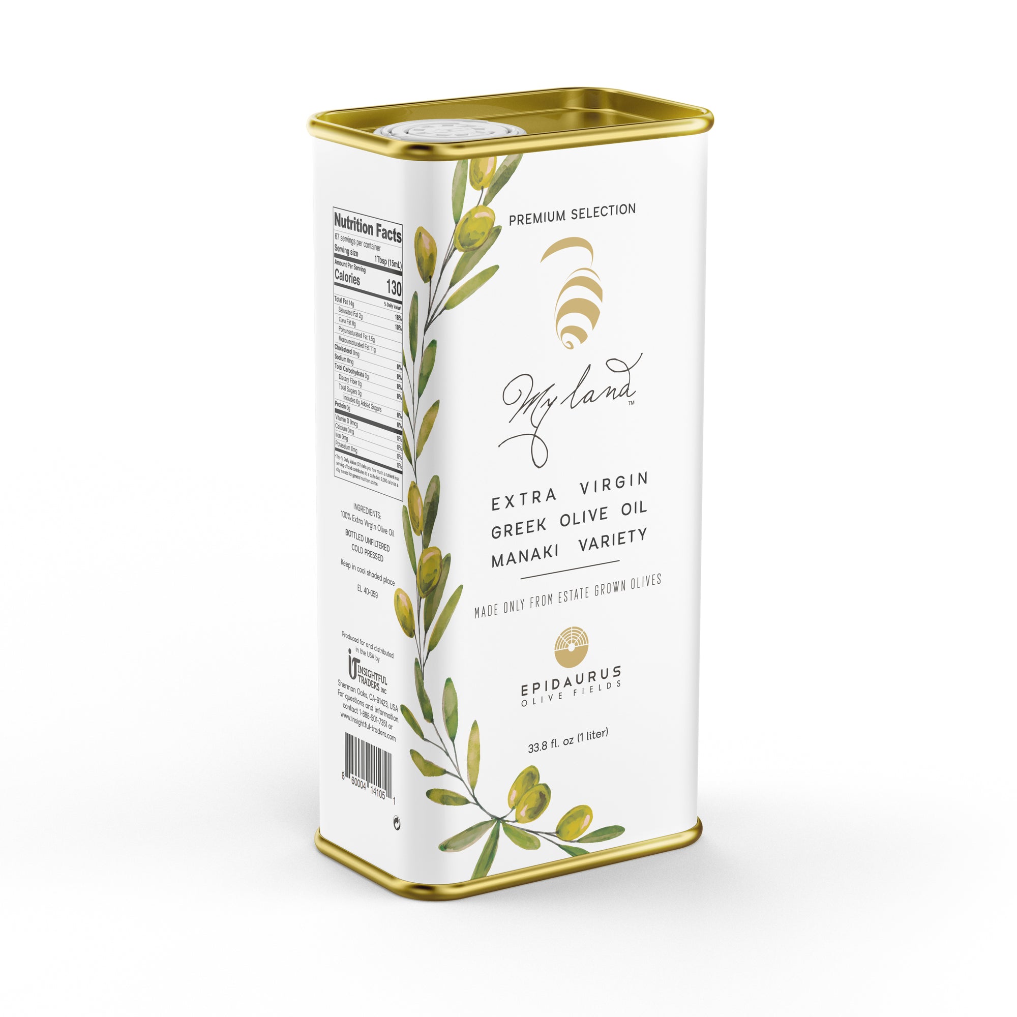 Our classic olive oil in family sizes of 1 and 2 litters TINs for every day use in cocking, salads and butter substitute.