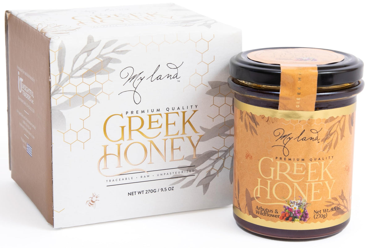 Greek Arbutus Honey in a gift box | My Land