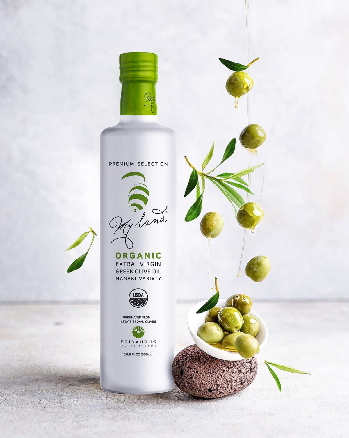 Organic Extra Virgin Olive Oil - 500ml Glass Bottle