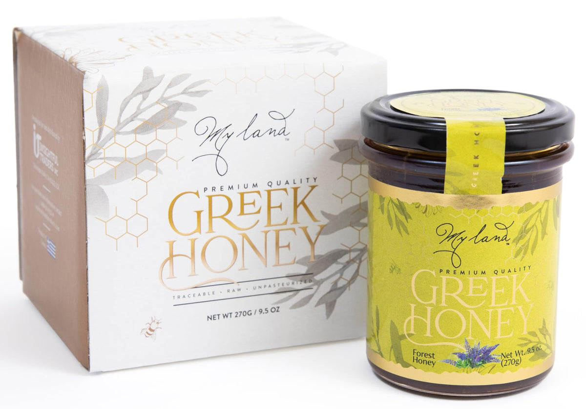 Greek Forest Honey from Mt. Pangaion in gift packaging | My Land
