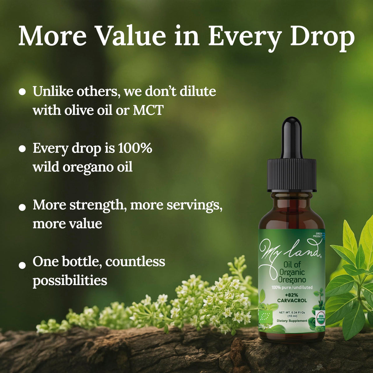 Organic Oil of Oregano, 0.34 fl. oz/10ml