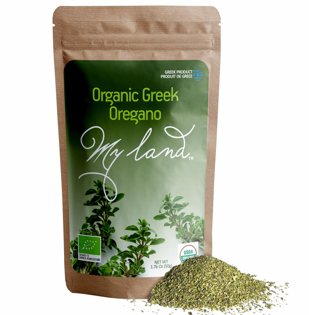 My Land Organic Greek Oregano - wild harvested bag