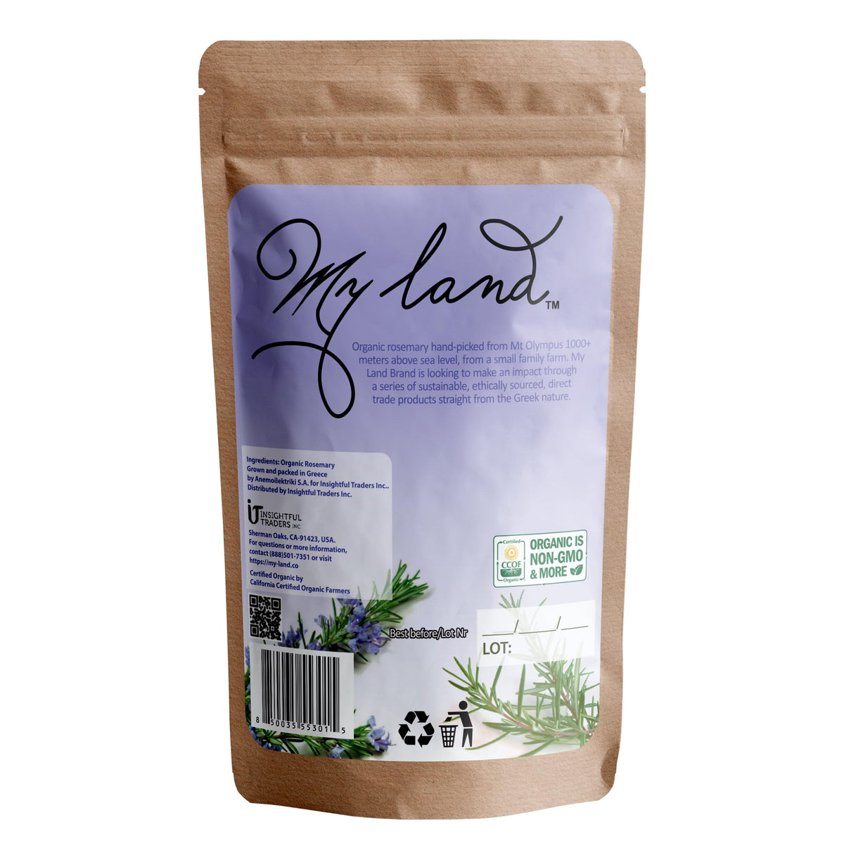 Organic Greek Rosemary – Mt. Olympus (50g)