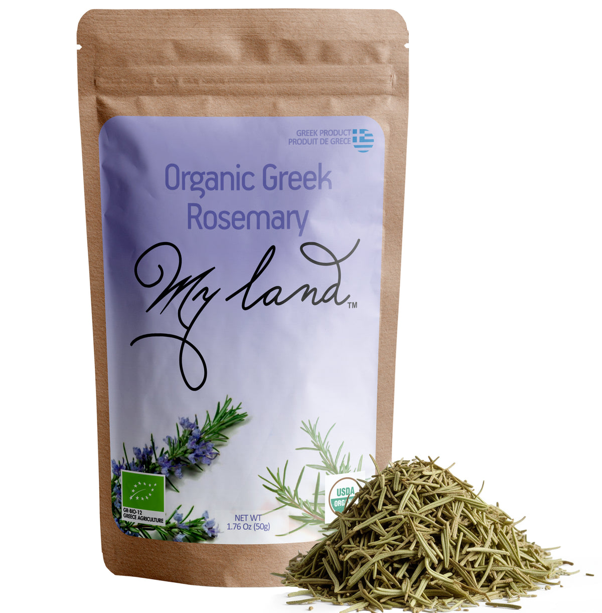My Land Greek Rosemary - dried herb bundle detail