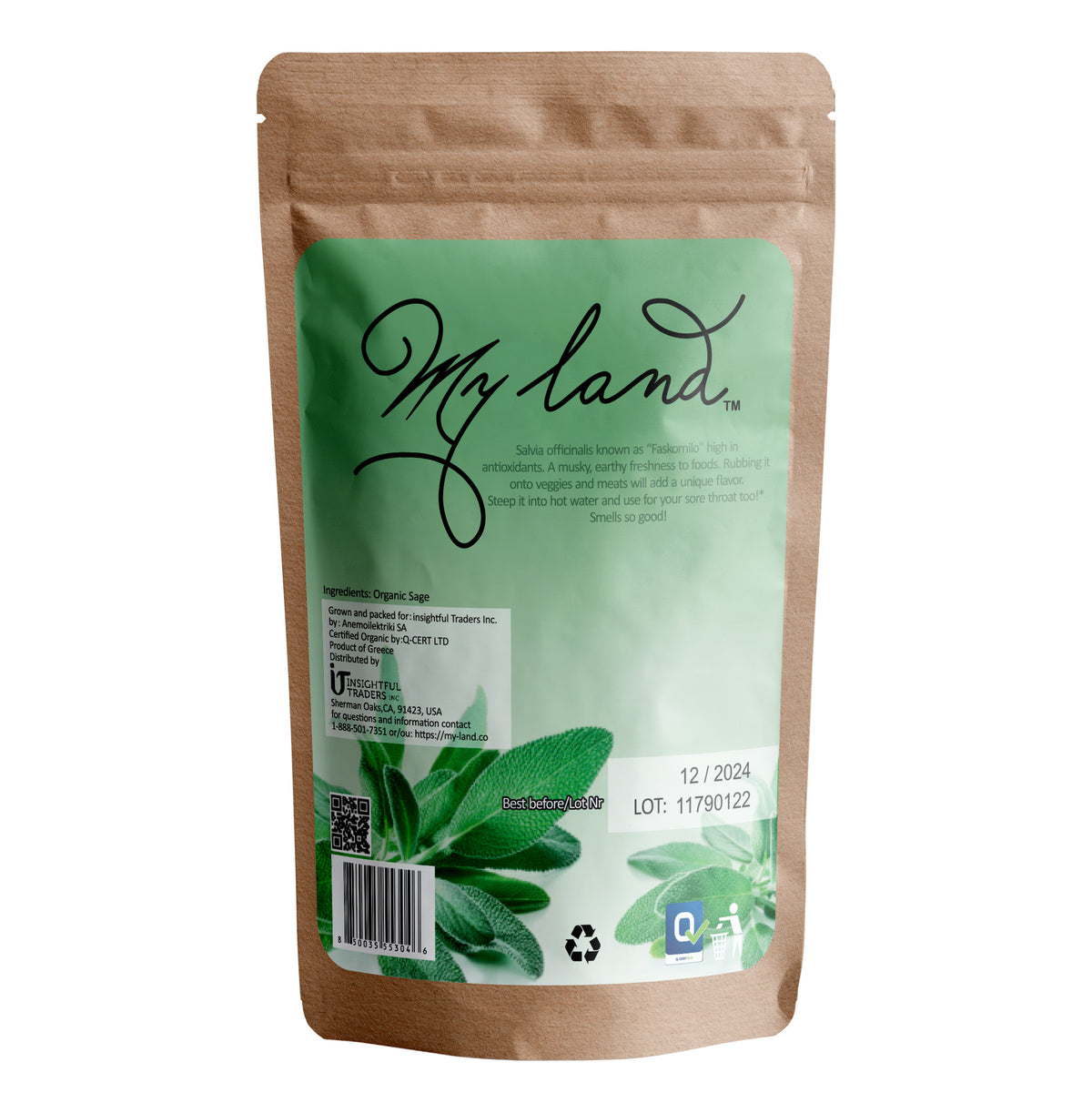 My Land Sage Tea - SAGE back