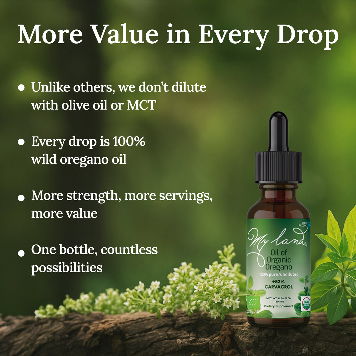 Organic Oil of Oregano, 0.34 fl. oz/10ml
