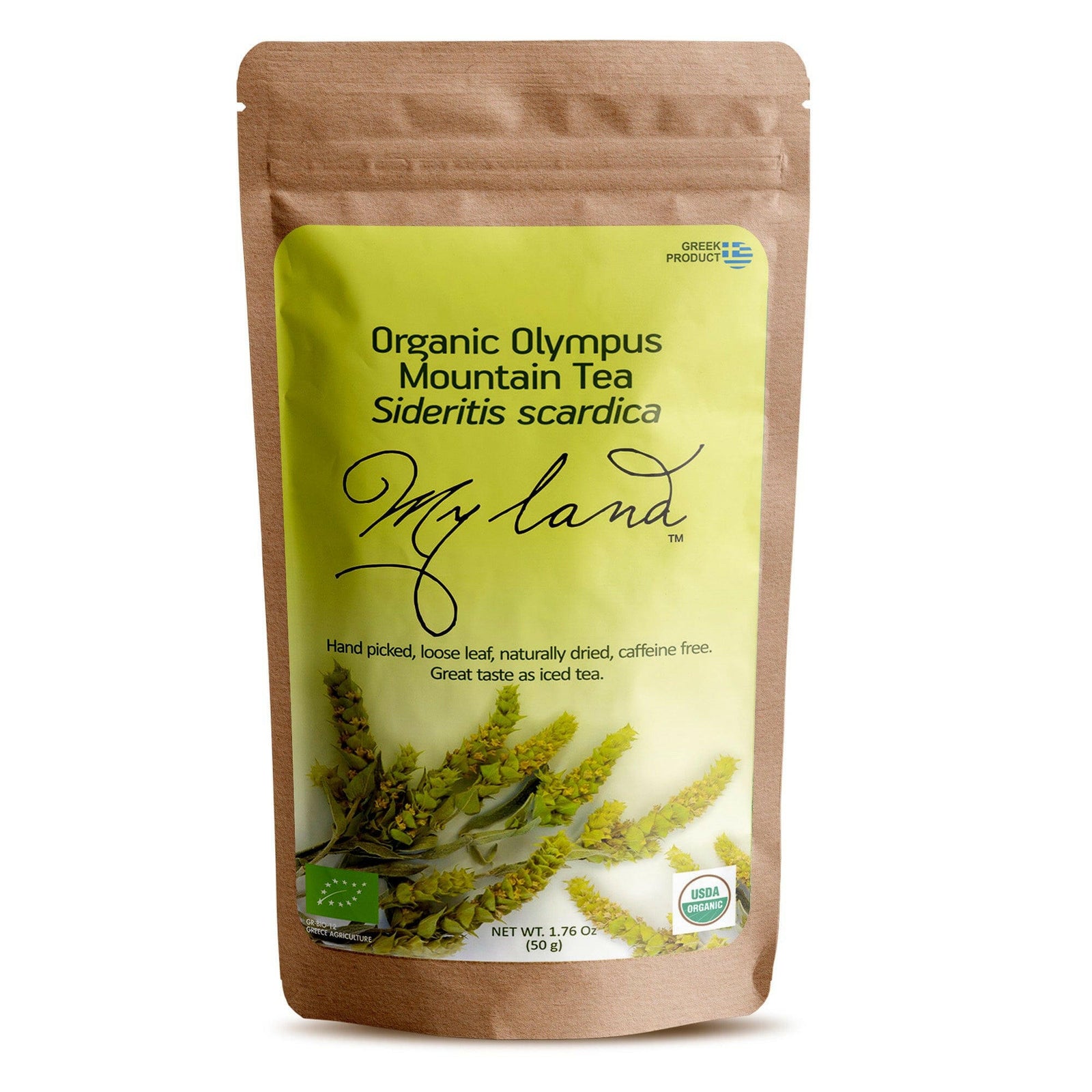 My Land Organic Greek Mountain Tea from Mount Olympus (50g/1.76oz). MY LAND