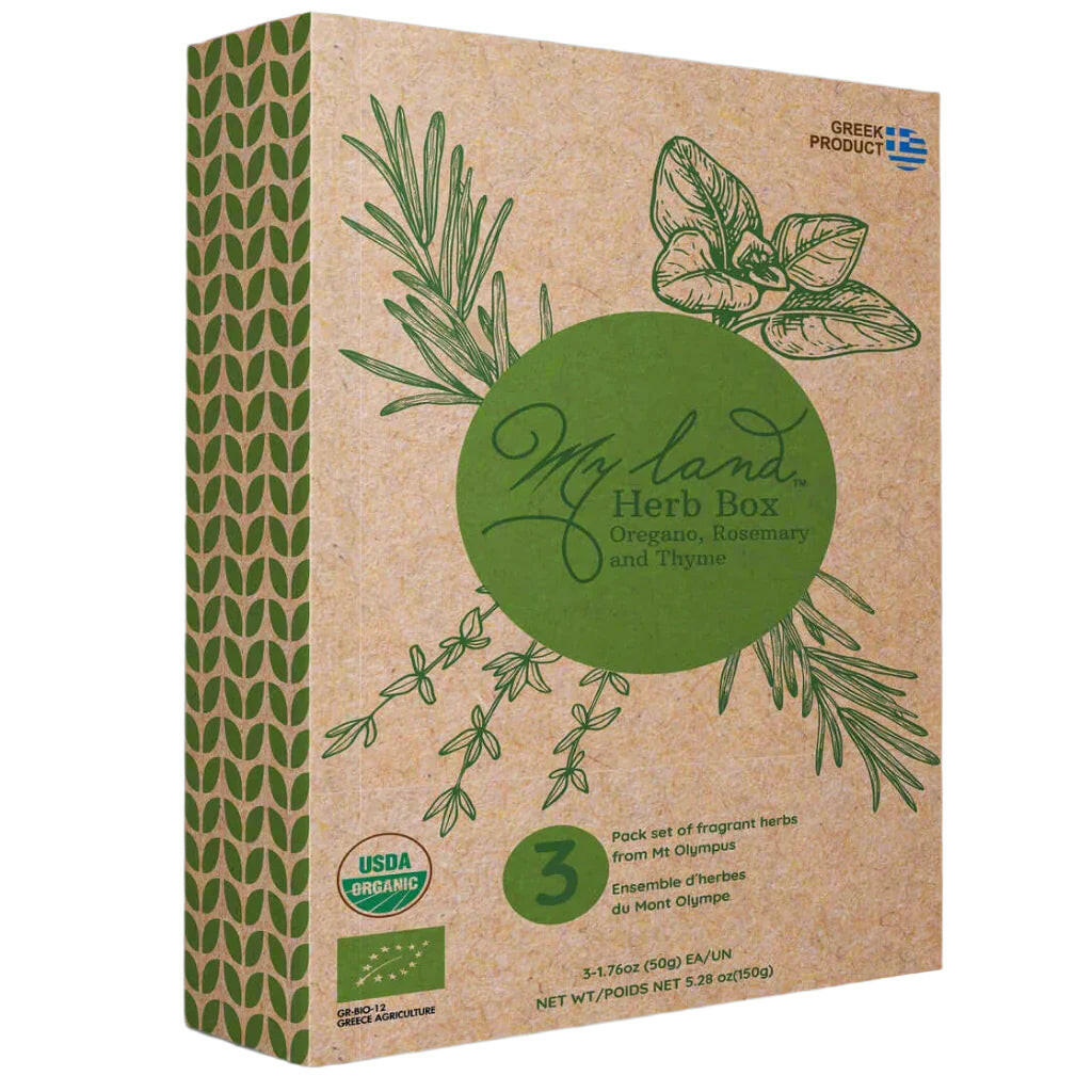 My Land Herb Box, 3-Pack Set of Oregano, Rosemary and Thyme, 3-1.76oz